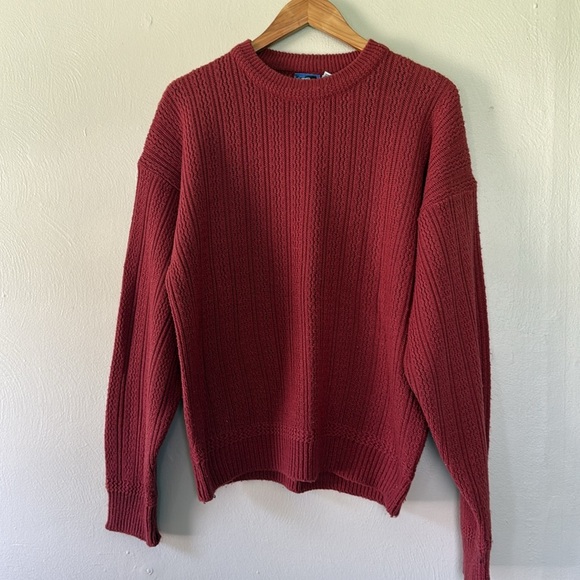 Vintage Today’s News Classic Red Men's Sweater large - Picture 1 of 7